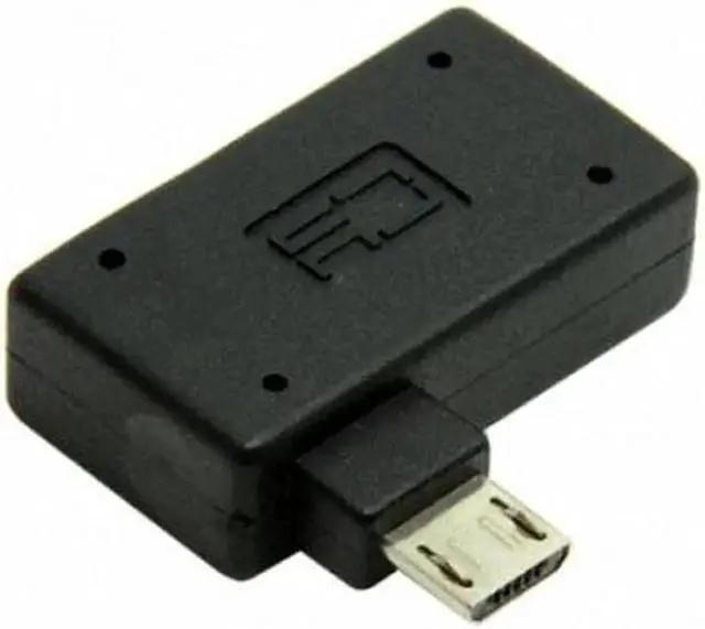 Main image of JVFYI 90 Degree Left Angled Micro USB 2.0 OTG Host Adapter with USB Power for Galaxy S3 S4 S5 Note2 Note3 Cell Phone & Tablet