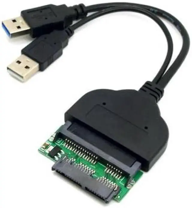 Alt view image 3 of 5 - JVFYI 1set USB 3.0 to SATA 22Pin & SATA to Micro SATA Adapter for 1.8" 2.5" Hard Disk Driver With Extral USB Power Cable