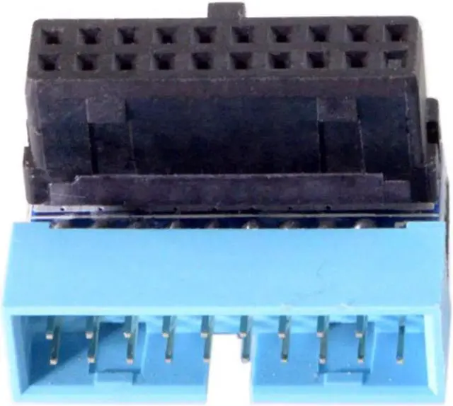 Alt view image 3 of 6 - JVFYI USB 3.0 20pin Male to Female Extension Adapter Up Angled 90 Degree for Motherboard Mainboard