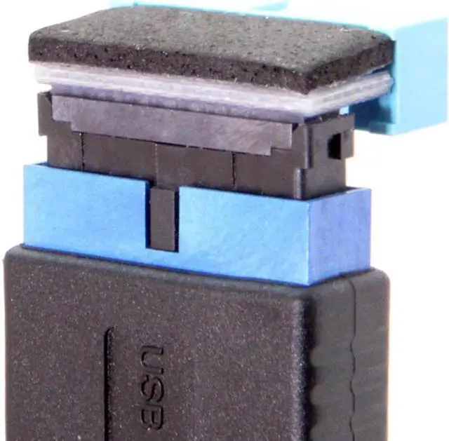 Alt view image 5 of 6 - JVFYI USB 3.0 20pin Male to Female Extension Adapter Up Angled 90 Degree for Motherboard Mainboard