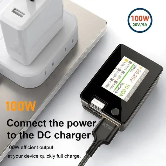 Alt view image 5 of 7 - JVFYI USB-C Charger Cord SC100 Protocol XT60 to Type-C Fast Charging Cable for RC Lipo Battery Quadcopter Multicopter Aeromodelling