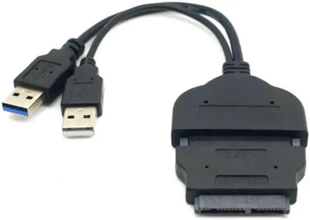 Alt view image 2 of 6 - JVFYI U3-067+SA-006 1set USB 3.0 to SATA 22PinSATA to 16Pin Micro SATA Adapter for 1.8" 2.5" Hard Disk Driver With Extral USB Power Cable