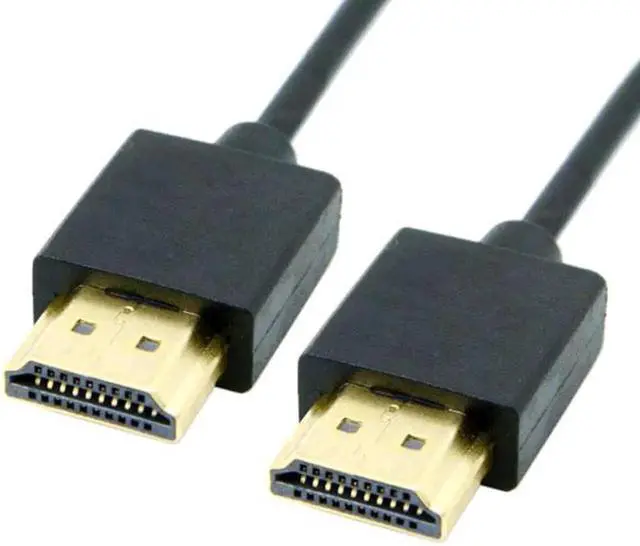 Alt view image 2 of 7 - JVFYI HD-138 OD 4.0mm standard HDMI 1.4 male to HDMI male HDTV Cable for PC Laptop HDTV 1m