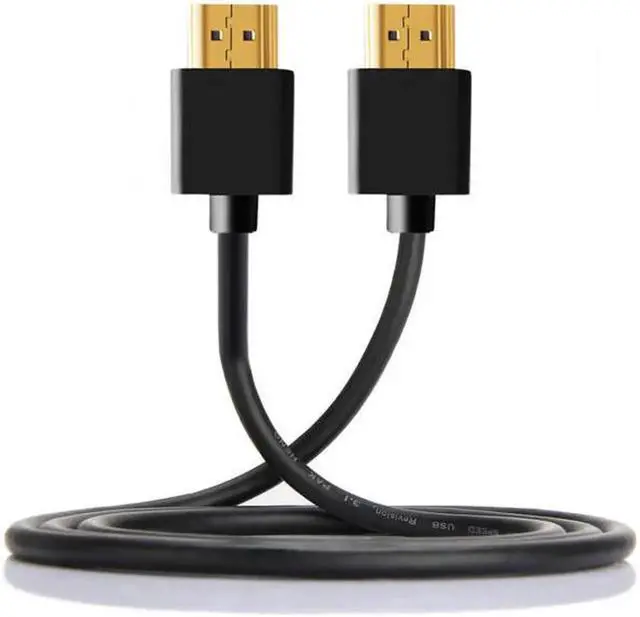 Alt view image 6 of 7 - JVFYI HD-138 OD 4.0mm standard HDMI 1.4 male to HDMI male HDTV Cable for PC Laptop HDTV 1m