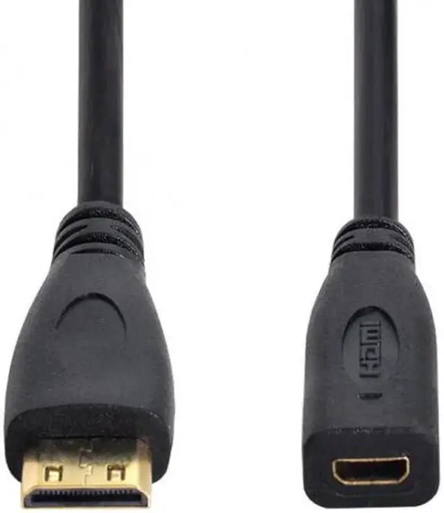Alt view image 6 of 6 - JVFYI HD-077 Type D Micro HDMI v1.4 Socket Female to Type C Mini HDMI Male Convertor Adapter Cable 20cm