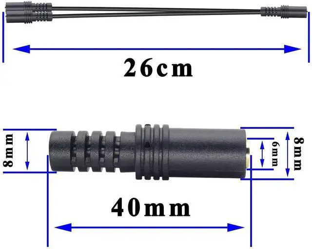 Alt view image 2 of 7 - JVFYI 9 inch Stereo (1/8 inch) 3.5mm 1 Female to 2 Females Y Splitter Audio Cable & Gender Changer