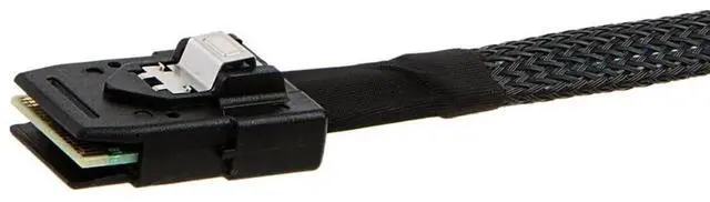 Alt view image 4 of 4 - JVFYI Mini SAS Cable, SFF-8087 to SFF-8087 Straight to Right Angle High-Speed Data Transfer for SAS/RAID Controllers, Backplanes, and Servers, 3FT