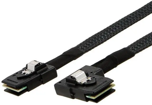 Main image of JVFYI Mini SAS Cable, SFF-8087 to SFF-8087 Straight to Right Angle High-Speed Data Transfer for SAS/RAID Controllers, Backplanes, and Servers, 3FT