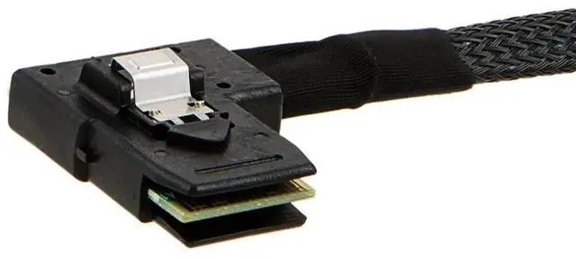 Alt view image 3 of 4 - JVFYI Mini SAS Cable, SFF-8087 to SFF-8087 Straight to Right Angle High-Speed Data Transfer for SAS/RAID Controllers, Backplanes, and Servers, 3FT