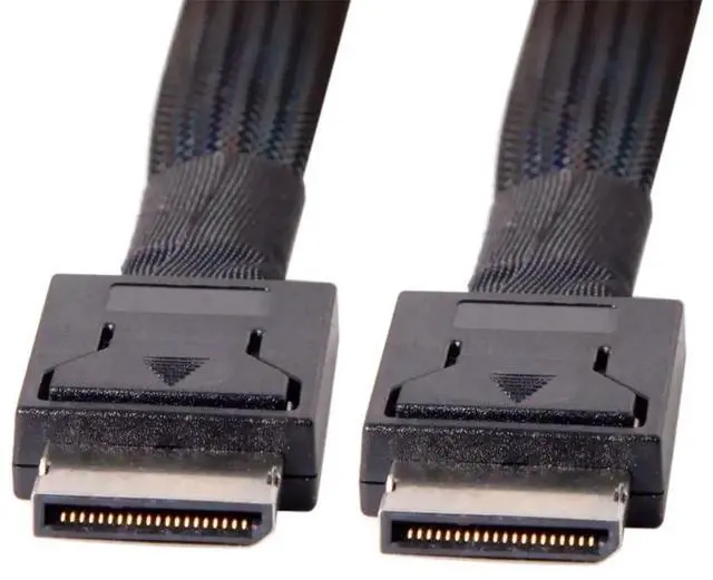 Alt view image 3 of 7 - JVFYI Straight Type Connector OcuLink PCI-Express SFF-8611 4i Male to PCIe SFF-8611 Male Data Active Cable for External eGPU SSD, 50cm