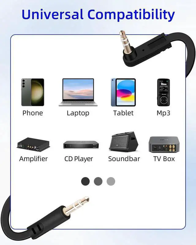 Alt view image 7 of 7 - JVFYI 3.5mm Flat Audio Cable,90 Degree 3.5mm Male to Male Flat Headphone Jacks Audio Cable for Car Audio Systems,Home Speakers,Phones,Tablets,2Pack(0.15M/0.49FT)