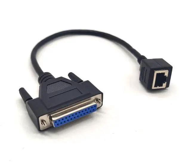 Alt view image 4 of 7 - JVFY RJ45 to DB25 Female Serial Console Cable Adapter Extension Cable 30CM