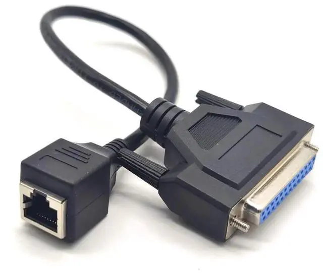 Alt view image 6 of 7 - JVFY RJ45 to DB25 Female Serial Console Cable Adapter Extension Cable 30CM