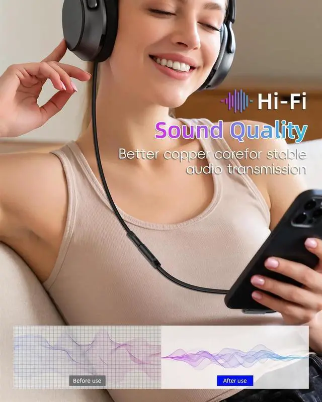 Alt view image 2 of 7 - JVFYI 3.5mm Flat Extension Audio Cable,90 Degree 3.5mm Male to Female Flat Headphone Jacks Audio Cable for Car Audio Systems,Home Speakers,Phones,2Pack(0.15M/0.49FT)