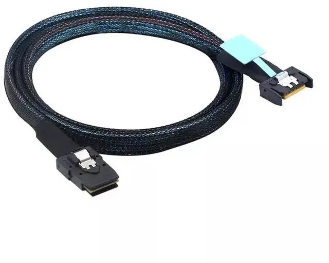 Alt view image 2 of 5 - JVFYI Gen5 MCIO Slimline SFF-8654 4i 38P to Mini SAS SFF-8087 Server Data Connection Cable 50CM
