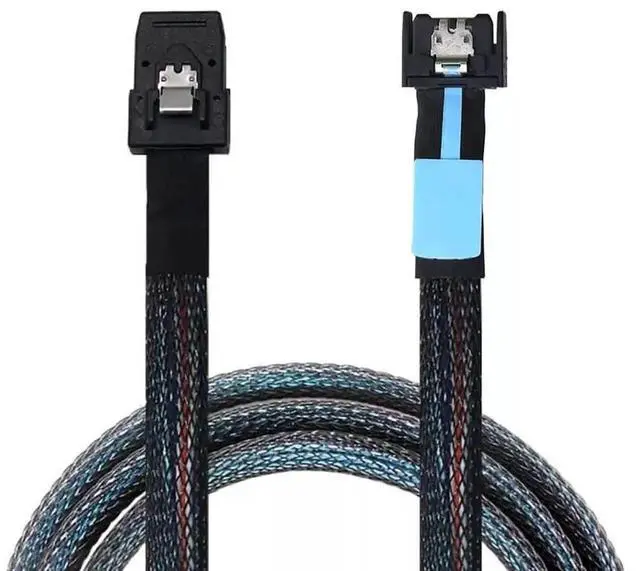 Alt view image 5 of 5 - JVFYI Gen5 MCIO Slimline SFF-8654 4i 38P to Mini SAS SFF-8087 Server Data Connection Cable 50CM