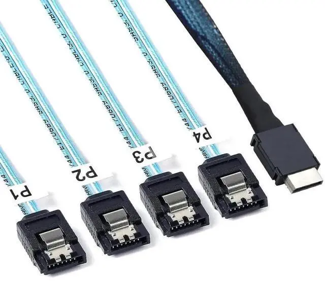 Main image of JVFYI Oculink PCI-Express SAS SFF-86114i to 4X SATA Server High-Speed Conversion Cable 50CM