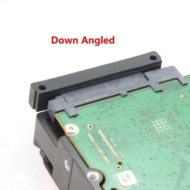 Alt view image 3 of 7 - JVFYI SATA Male to SATA Female 90 Degree Down Angled Gender Changer Connector Adapter for 2.5/3.5" Hard Disk Drive