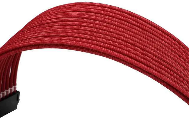 Alt view image 5 of 6 - JVFYI Sleeve Extension Power Supply Cable Kit 18AWG ATX 24P+ EPS 8-P+PCI-E8-P with Combs for PSU to Motherboard/GPU (red)