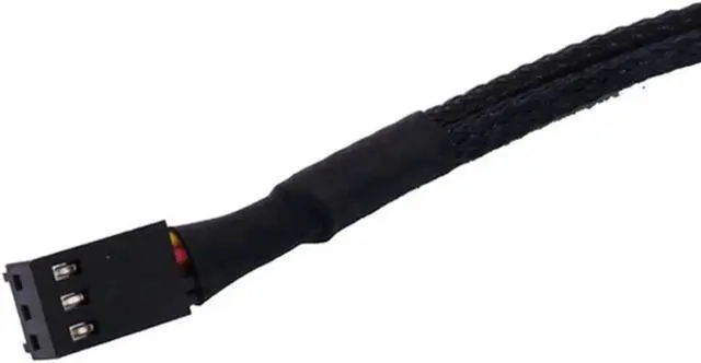 Alt view image 2 of 4 - JVFYI Case Fan 3pin 1 to 2 Splitter Cable Hub Adpater,Motherboard 3-pin Fan Sleeved Braided Y Splitter Internal Power Extension Cable for Computer CPU/Case Fan 1x2 Converter - 10 inches