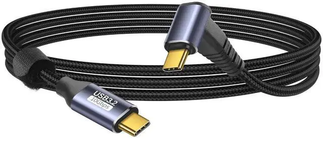 Main image of JVFYI USB C to USB C 90 Degree Cable 10Gbps USB Type-C 3.1 Gen2 Male to Male Data Transfer 4K@60Hz Video Cable Support 100W Fast Charging (1M/3.3FT)