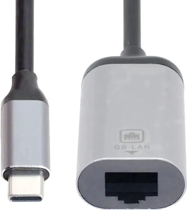 Alt view image 2 of 7 - JVFYI USB C to Gigabit Ethernet Adapter, USB 3.1 Type C Male to 1000Mbps RJ45 Ethernet Female LAN Cable Adapter for Laptops, Stable Wired Network Connection for Gaming, Streaming, Office & Home Use