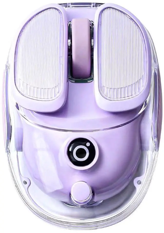 Main image of Q9 Chargeable Portable Silent 2.4GHz/Bluetooth Dual Mode Wireless Mouse, 4 Adjustable DPI,4800 DPI Optical Tracking Mouse with RGB Lighting, Compatible Win/Mac/Android/iOS(Purple)