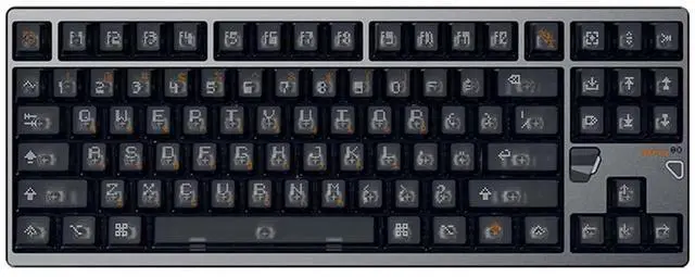 Main image of QK Hex80 HE Magnetic Gaming Keyboard, 80% TKL, CNC Aluminum, Hall-Effect Ti Switches, 8 kHz Polling, Rapid Trigger, RGB Backlight (Gery)