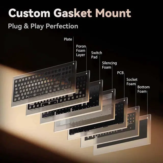 Alt view image 5 of 7 - QK Hex80 HE Magnetic Gaming Keyboard, 80% TKL, CNC Aluminum, Hall-Effect Ti Switches, 8 kHz Polling, Rapid Trigger, RGB Backlight (Gery)