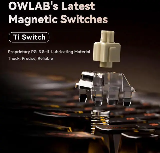 Alt view image 6 of 7 - QK Hex80 HE Magnetic Gaming Keyboard, 80% TKL, CNC Aluminum, Hall-Effect Ti Switches, 8 kHz Polling, Rapid Trigger, RGB Backlight (Purple)