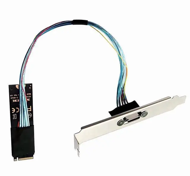 Main image of 2280 PCI-E4.0 M.2 M-Key Male to Oculink SFF-8612 SFF-8611 Host Cable 30cm with Bracket for NVME U.2 SSD eGPU External Graphics Card Dock