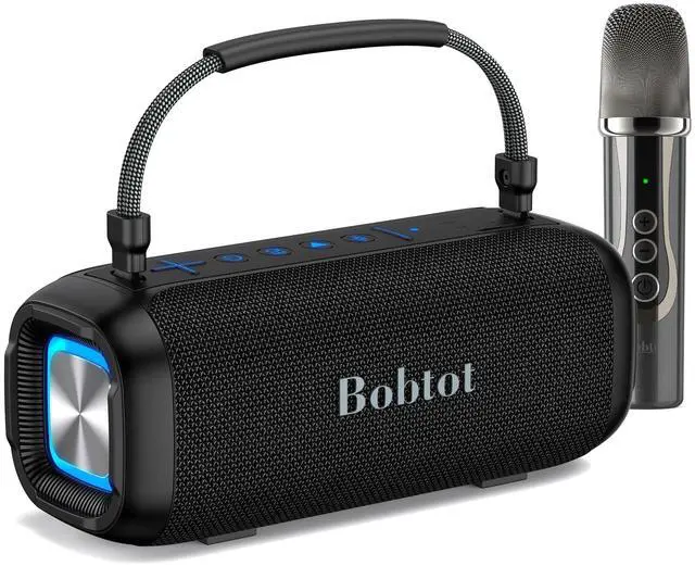Main image of Portable Karaoke Machine, Bluetooth Speaker with Microphone, Three Echo Levels, Indoor and Outdoor Modes, IPX6, BT 5.3, Supports AUX, TF, USB