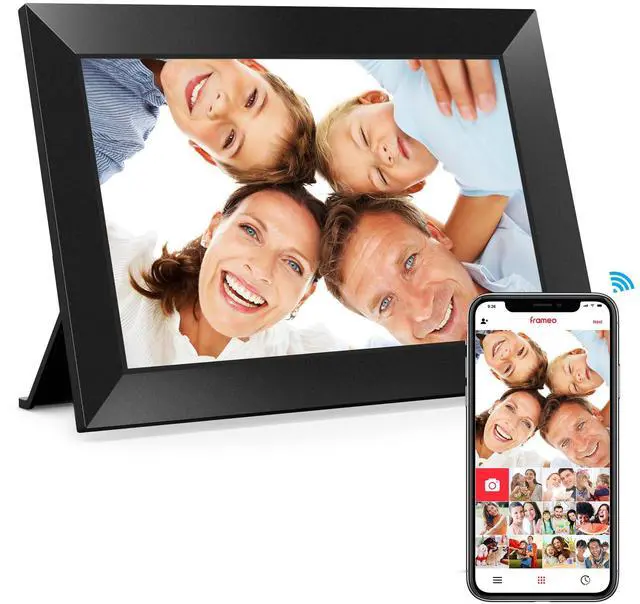 Main image of Digital Picture Frame, 10.1" Frameo Digital Frame WiFi with 32GB Memory, 1280x800 IPS Touch Screen, Send Photos/Videos from Your Phone Anywhere, Photo Gifts for Parents and Grandparents