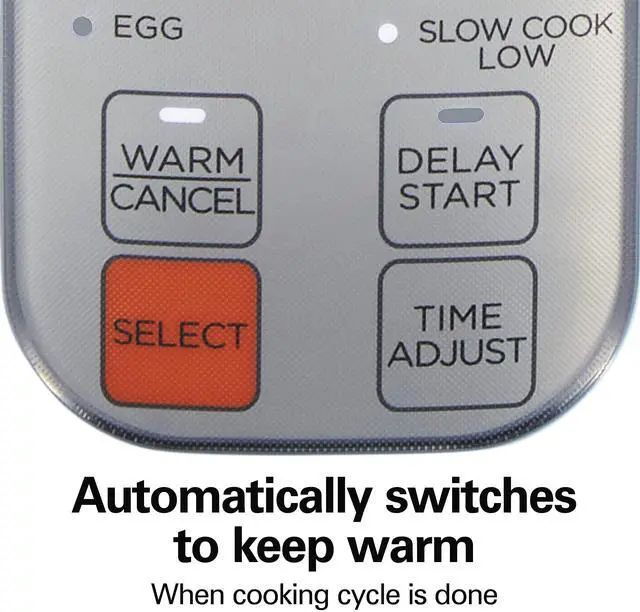 Alt view image 5 of 7 - Digital Programmable Rice Cooker & Food Steamer,12 Cups Cooked (6 Uncooked), with Slow Cook & Hard-Boiled Egg Functions, Steam & Rinse Basket, Blue (37561)