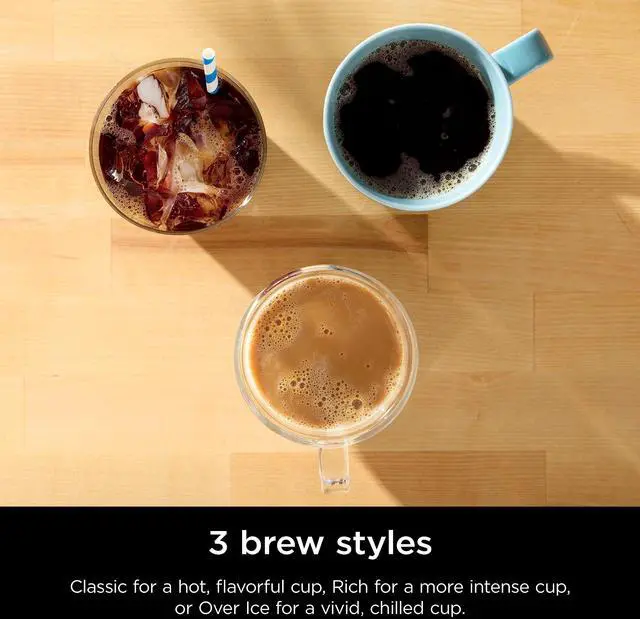 Alt view image 3 of 7 - Pods & Grounds Single-Serve Coffee Maker, K-Cup Pod Compatible, Brews Grounds, Compact Design, 56-oz. Reservoir, 6-oz. Cup to 24-oz. Travel Mug Brew Sizes, Iced Coffee Maker, Stone, PB041ST