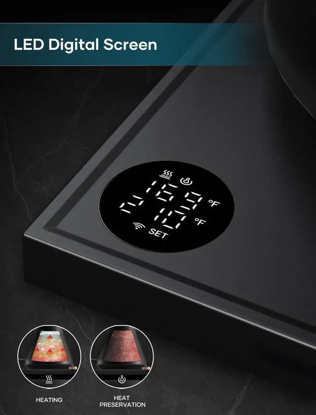 Alt view image 6 of 7 - Electric Kettles, Gooseneck Electric Kettle, ±1 Temperature Control, Stainless Steel Inner, Quick Heating, for Pour Over Coffee, Brew Tea, Boil Hot Water, 0.9L Black