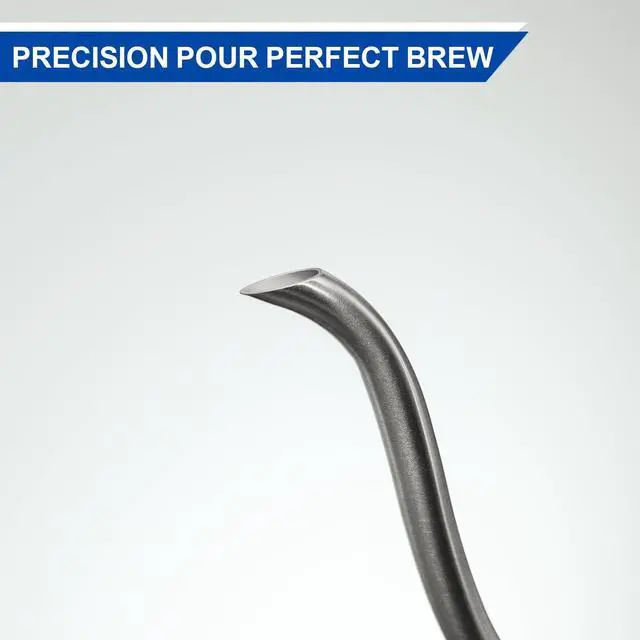 Alt view image 3 of 5 - 1L Digital Variable Temperature Gooseneck Electric Kettle for Coffee Brew and Tea Precise Pour Control, 6 Preset Temps, Café or Home Use, 1200 Watt, LED Panel, Stainless Steel