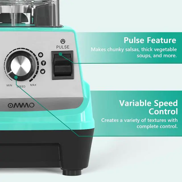 Alt view image 3 of 7 - Blender 1800W, Professional High Speed Countertop Blender with Durable Stainless Steel Blades, 60oz BPA Free Blender for Shakes and Smoothies, Nuts, Ice and Fruits, Dishwasher Safe