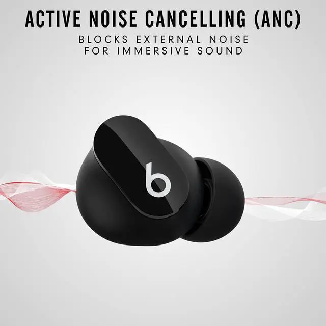 Alt view image 2 of 7 - Studio Buds - True Wireless Noise Cancelling Earbuds - Compatible with Apple & Android, Built-in Microphone, IPX4 Rating, Sweat Resistant Earphones, Class 1 Bluetooth Headphones - Black