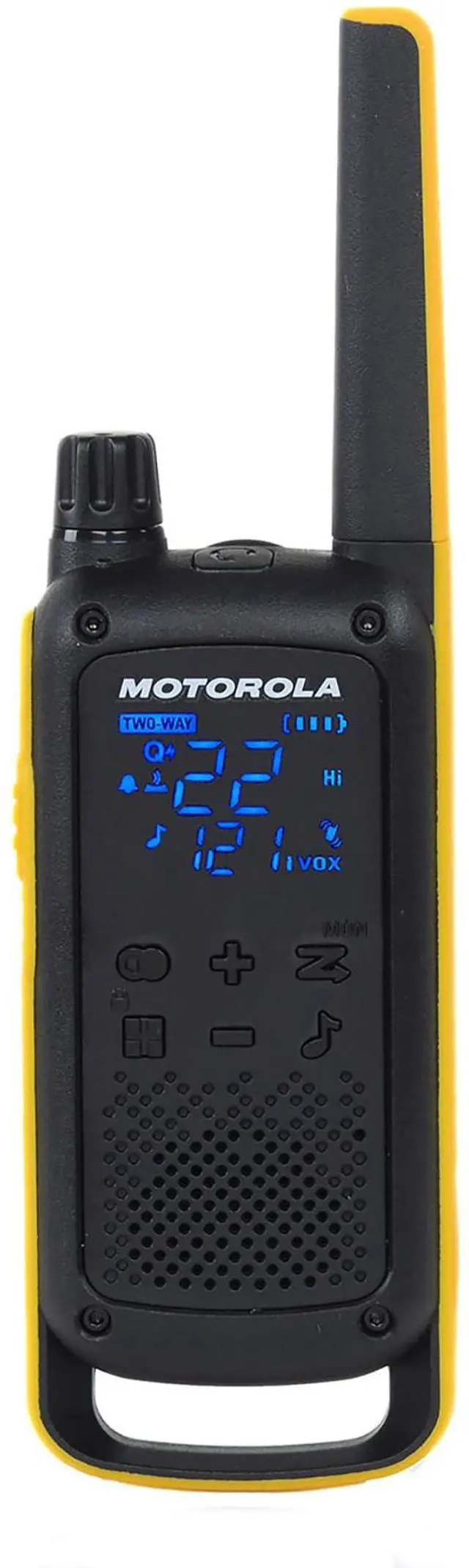 Alt view image 3 of 6 - Motorola T470 Talkabout Two Way Radios, Long Range Emergency Rechargeable Waterproof Walkie Talkies 22 Channel, 35 Mile outdoor Black Yellow, 2 Pack
