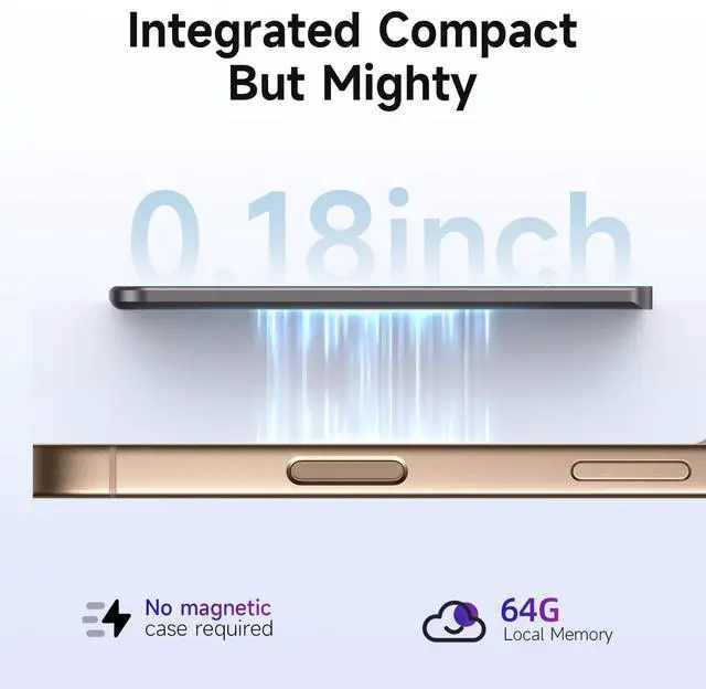 Alt view image 5 of 7 - AI Voice Recorder, 64GB Audio Note Recorder  73H Battery, USB-C Fast Charge, Magnetic Clip, 118-Language Transcription, AI Noise Cancellation, App Control, for Lectures, Meetings, Calls- Gray