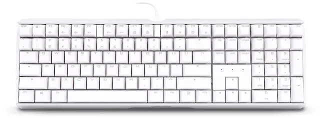 Alt view image 2 of 5 - MX 3.0 S Wired Mechanical Gaming Keyboard. Aluminum Housing Built for Gamers w/MX Red Switches. RGB Backlit Color Display Over 16m Colors. from The Makers of MX. Full Size. Pure White.