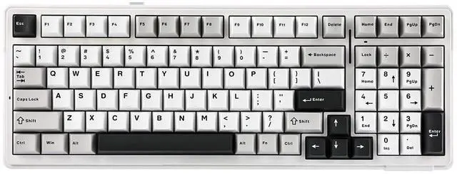 Main image of EPOMAKER x Aula F99 Wireless Mechanical Keyboard, Hot Swappable Gasket Custom Gaming Keyboard with Five-Layer Padding, Bluetooth/2.4GHz/USB-C, 8000mAh Battery (White Grey, Nimbus V3 Switch)