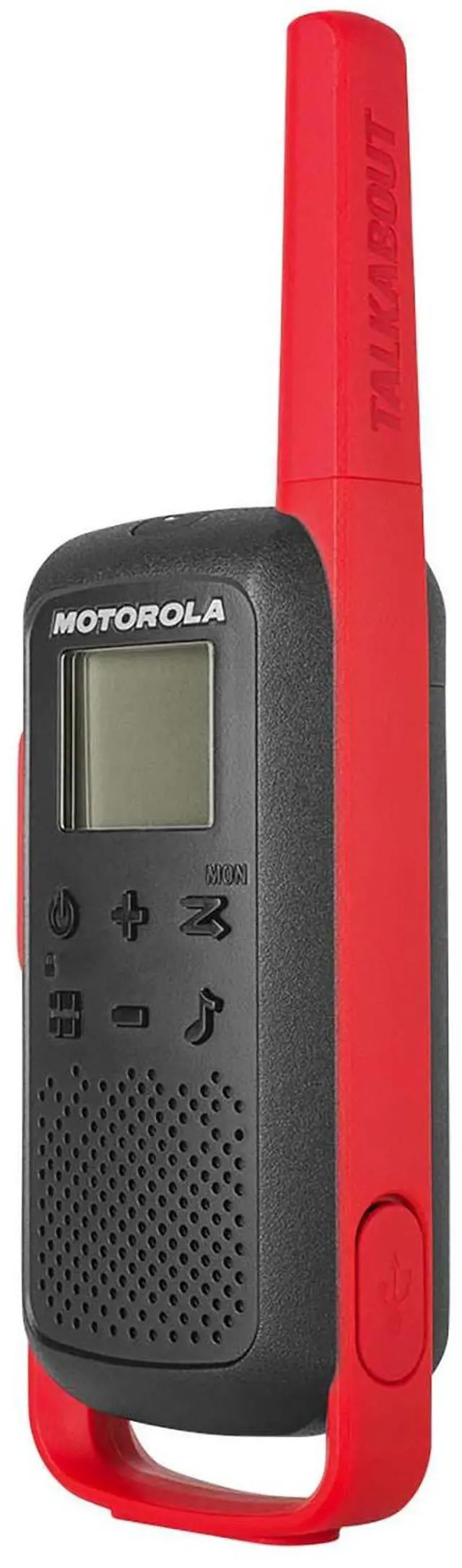 Alt view image 3 of 5 - , Portable FRS, T210TP, Talkabout, Two-Way Radios, Rechargeable, 22 Channel, 20 Mile, Black W/Red, 3 Pack