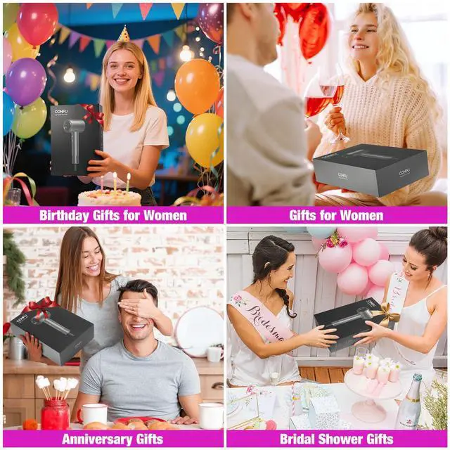 Alt view image 6 of 6 - Hair Dryer, 110000 RPM Fast Drying Blow Dryer with Magnetic Diffuser and Concentrator, Professional Lightweight Ionic Hair Dryer for Women and Men