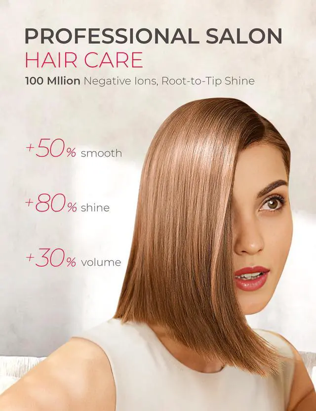 Alt view image 3 of 7 - Ionic Hair Dryer for Women, Professional Blow Dryer with 110000 RPM Brushless Motor for Fast Drying, Travel Lightweight AIRHYPE Lite Hairdryer, Low Noise, 4 Temps & 3 Speeds for Man, Silver