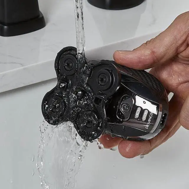 Alt view image 5 of 7 - XR7000 Balder Pro Rotary Shaver Rechargeable Waterproof Electric Razor for Men Cordless Lithium Power 5 Dual Track Flexing Heads and Pop-Up Trimmer Black