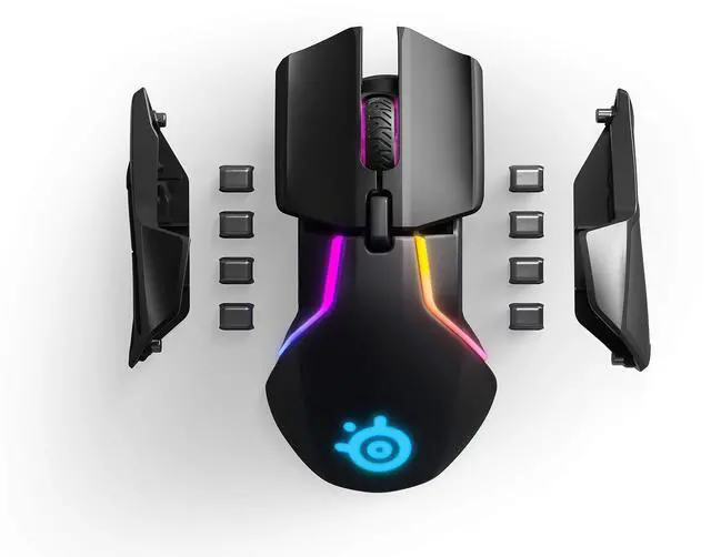 Alt view image 6 of 7 - Rival 650 Quantum Wireless Gaming Mouse - Rapid Charging, 12,000 Cpi Dual Sensor, 256 Weight Configs, 8 Zone RGB Lighting