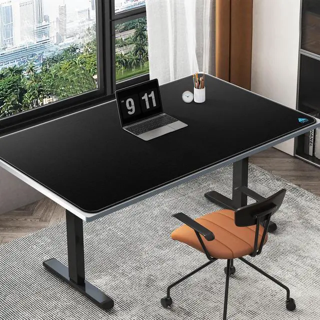 Alt view image 3 of 7 - 63 x 31.5 Super Large Gaming Mouse Pad, Oversized Giant Full Desktop Mouse Pads, Non-Slip Rubber Base Desk Mat, XXXXL Extended Keyboard Mouse Mat, Office Computer Desk Pad Protector (Black)
