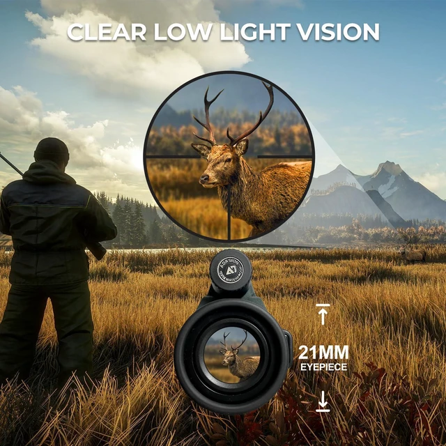 Alt view image 2 of 7 - 12x56 Monoculars for Adults High Powered, Phone Adapter & Tripod Large BAK4 Prism & FMC Lens, IPX7 Waterproof, Monocular Telescope for Birdwatching, Hunting, Travel, Wildlife, Hiking, Sports